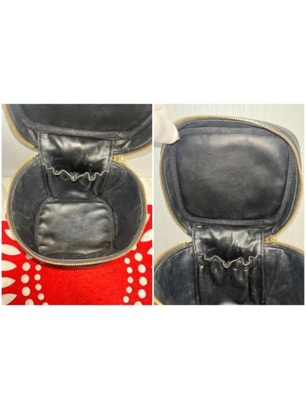 Chanel Vanity Caviar Leather Black Gold